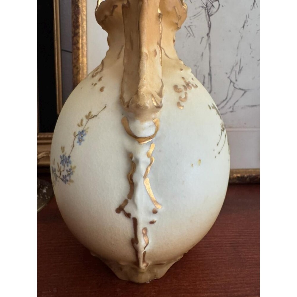 Antique Ernst Wahliss Austria Floral Vase, Turn Wien Crown Mark, Hand Painted - Picture 10 of 16